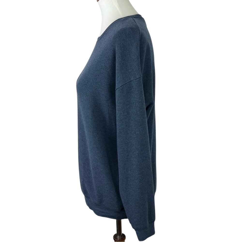 Athleta Balance Printed Pullover Sweatshirt Saturation Stripe Navy Blue Size S - Picture 3 of 7